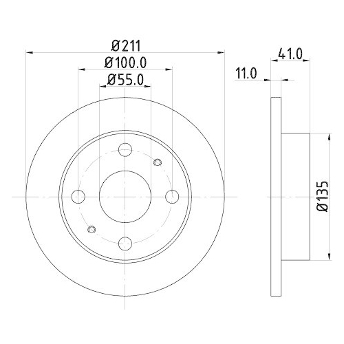 HELLA Bremsscheibe 8DD 355 107-291