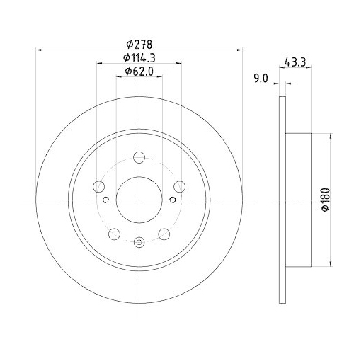 HELLA Bremsscheibe PRO 8DD 355 123-021
