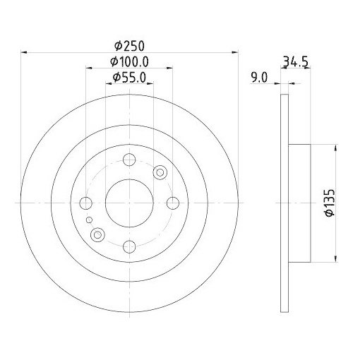 HELLA Bremsscheibe 8DD 355 103-191
