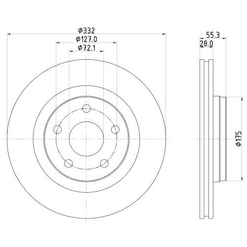 HELLA Bremsscheibe PRO 8DD 355 123-141