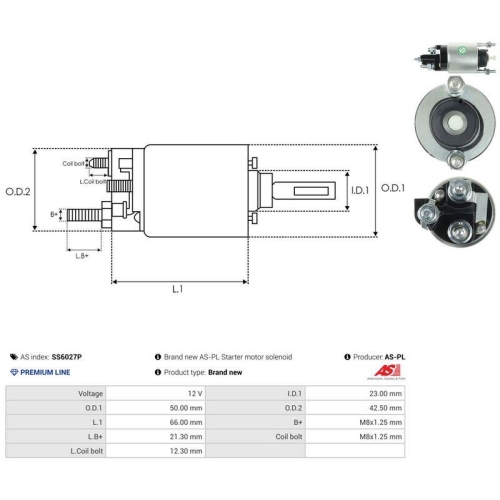 AS-PL Magnetschalter, Starter AS SS6027P