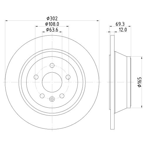HELLA Bremsscheibe PRO 8DD 355 119-151