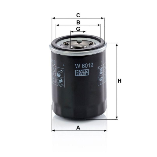 MANN-FILTER &Ouml;lfilter W 6019
