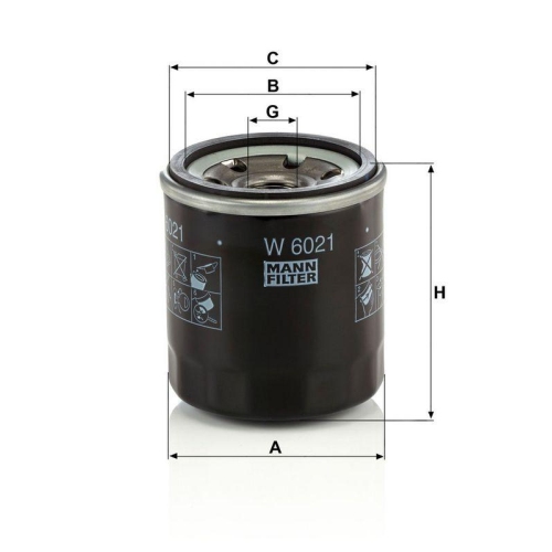 MANN-FILTER &Ouml;lfilter W 6021