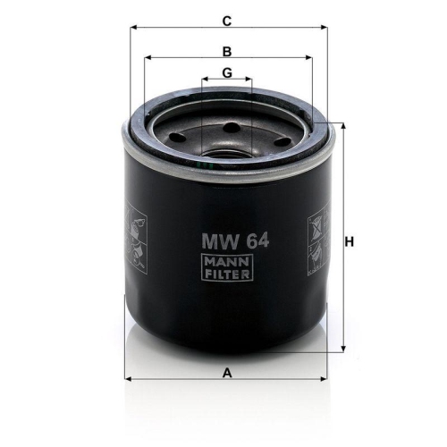 MANN-FILTER &Ouml;lfilter MW 64