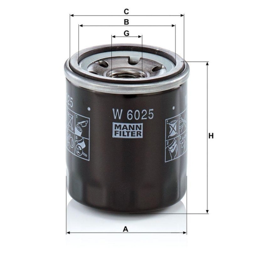 MANN-FILTER &Ouml;lfilter W 6025
