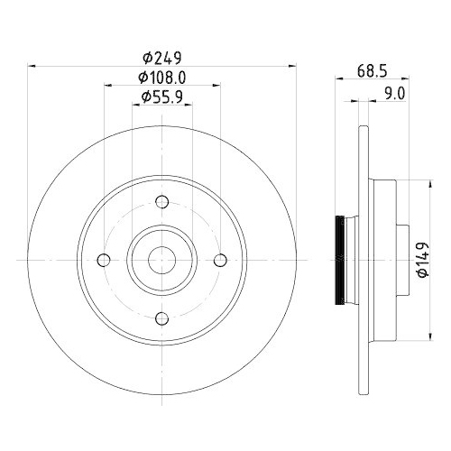 HELLA Bremsscheibe PRO 8DD 355 123-291