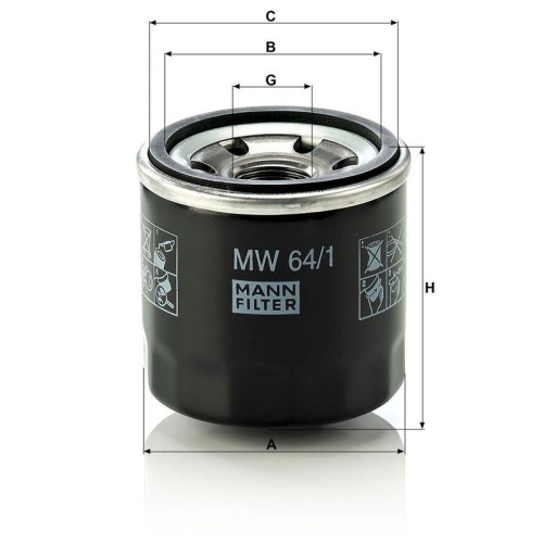 MANN-FILTER &Ouml;lfilter MW 64/1