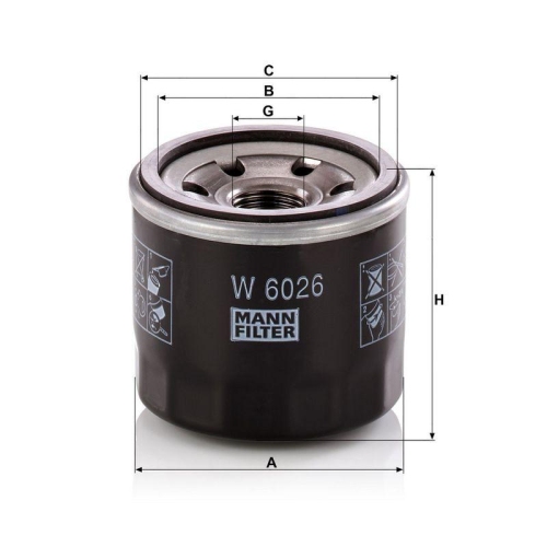 MANN-FILTER &Ouml;lfilter W 6026