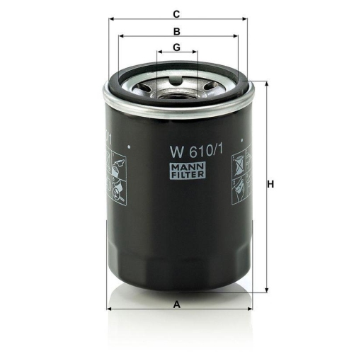 MANN-FILTER &Ouml;lfilter W 610/1