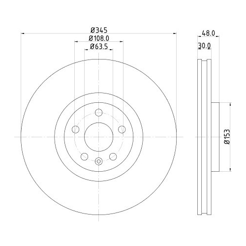 HELLA Bremsscheibe PRO High Carbon 8DD 355 126-371
