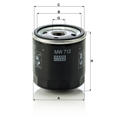 MANN-FILTER &Ouml;lfilter MW 712