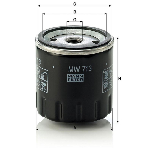 MANN-FILTER &Ouml;lfilter MW 713