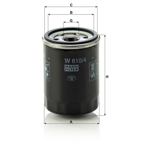 MANN-FILTER &Ouml;lfilter W 610/4