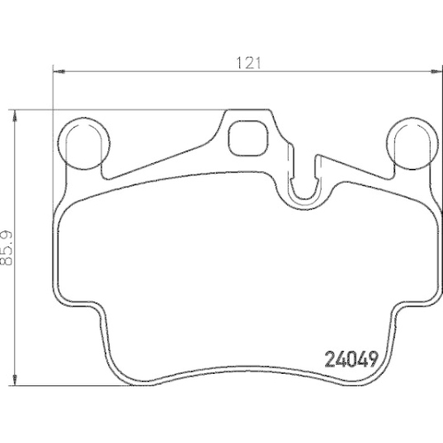 HELLA Bremsbelagsatz, Scheibenbremse 8DB 355 012-721