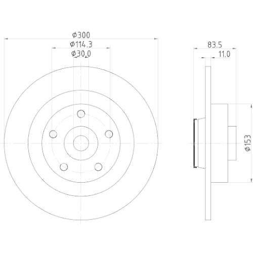 HELLA Bremsscheibe PRO 8DD 355 123-401