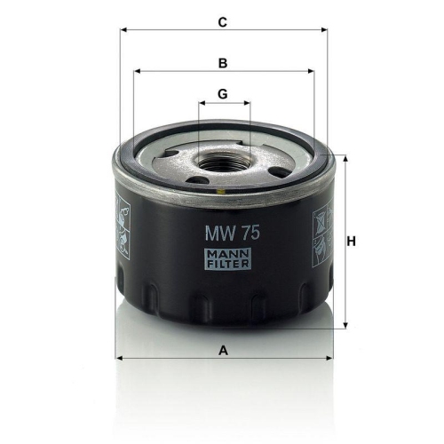 MANN-FILTER &Ouml;lfilter MW 75