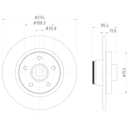 HELLA Bremsscheibe PRO 8DD 355 123-421