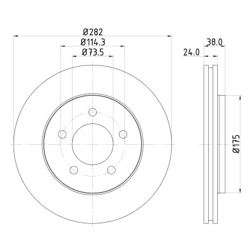 HELLA Bremsscheibe 8DD 355 107-931