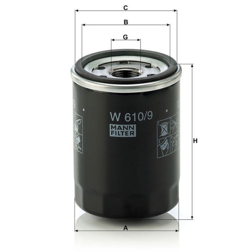 MANN-FILTER &Ouml;lfilter W 610/9