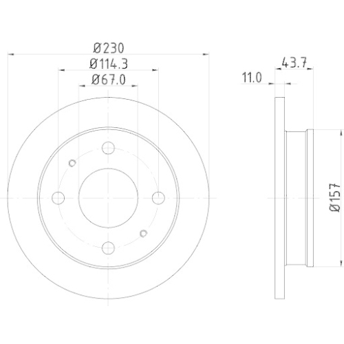 HELLA Bremsscheibe 8DD 355 107-171