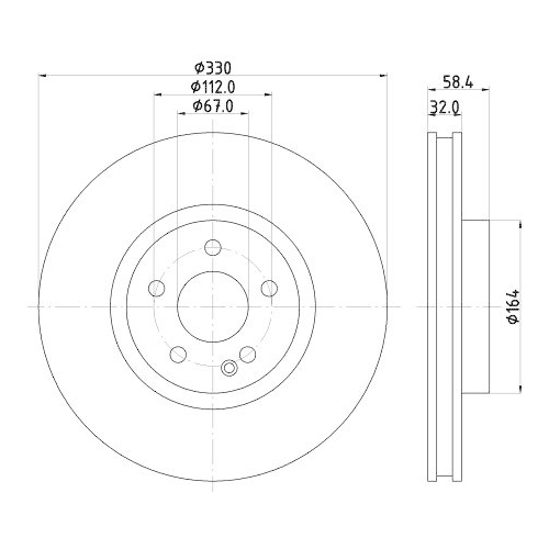 HELLA Bremsscheibe PRO 8DD 355 123-501