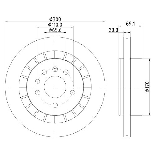 HELLA Bremsscheibe 8DD 355 114-381