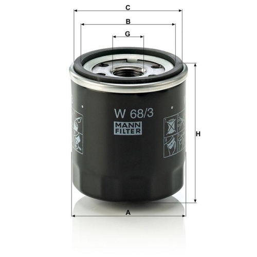 MANN-FILTER &Ouml;lfilter W 68/3