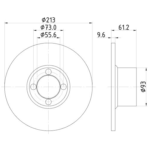HELLA Bremsscheibe 8DD 355 106-161
