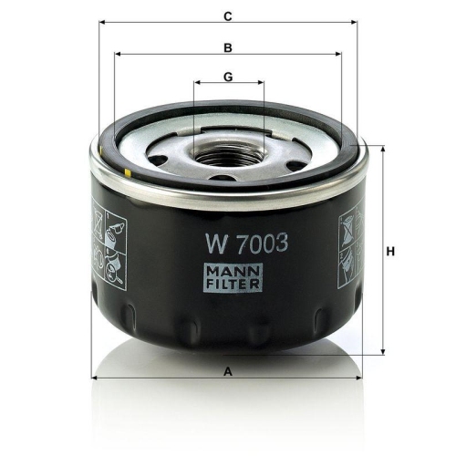 MANN-FILTER &Ouml;lfilter W 7003