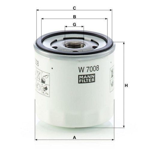 MANN-FILTER &Ouml;lfilter W 7008