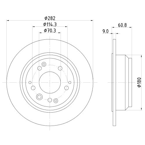 HELLA Bremsscheibe 8DD 355 105-001