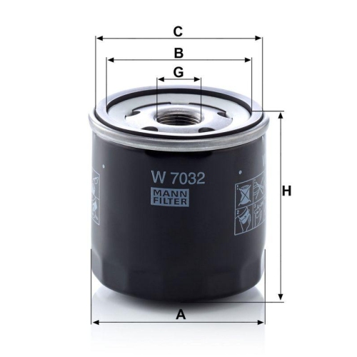 MANN-FILTER &Ouml;lfilter W 7032