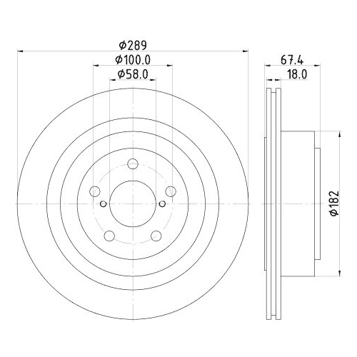 HELLA Bremsscheibe PRO 8DD 355 115-121
