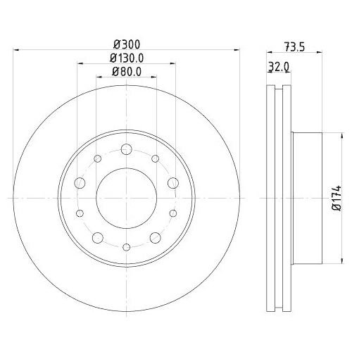 HELLA Bremsscheibe PRO 8DD 355 125-261