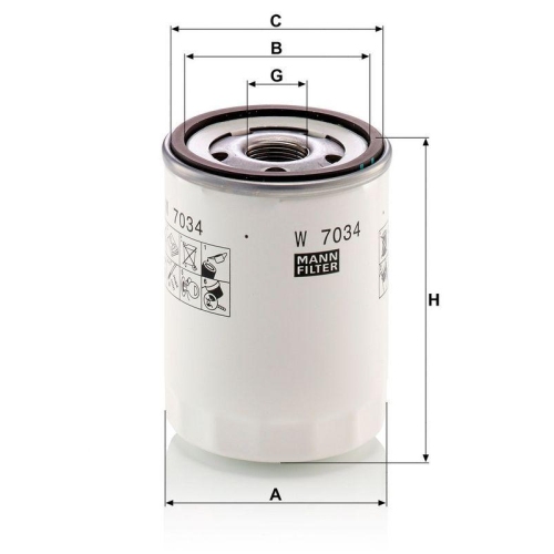 MANN-FILTER &Ouml;lfilter W 7034