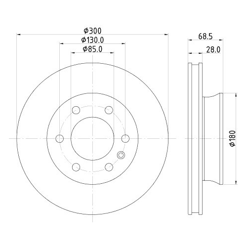 HELLA Bremsscheibe PRO 8DD 355 131-891