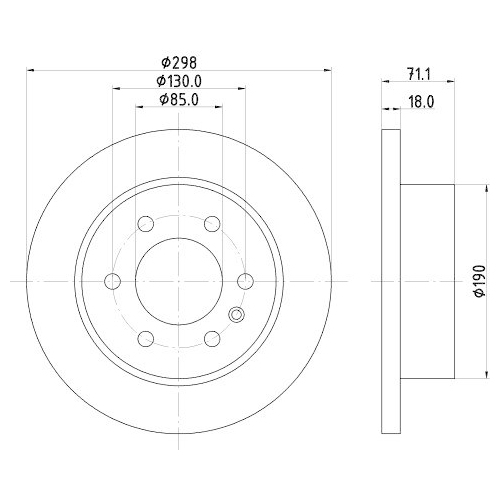 HELLA Bremsscheibe PRO 8DD 355 131-841