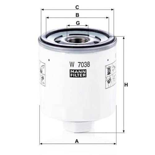 MANN-FILTER &Ouml;lfilter W 7038