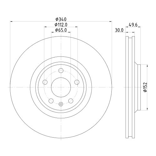 HELLA Bremsscheibe PRO High Carbon 8DD 355 129-701