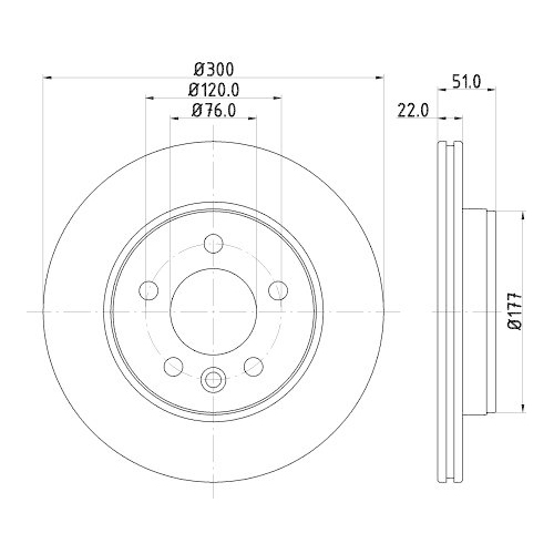 HELLA Bremsscheibe PRO 8DD 355 125-571