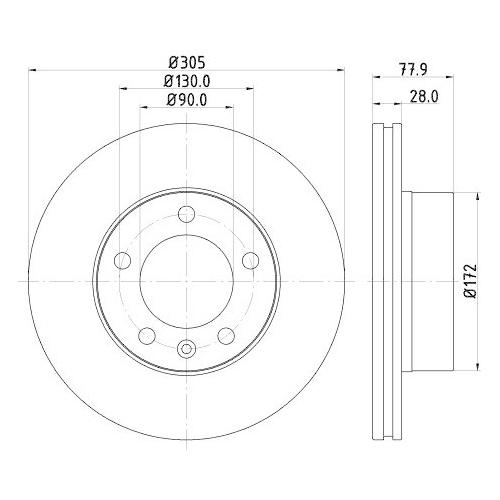 HELLA Bremsscheibe PRO 8DD 355 108-931