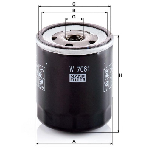MANN-FILTER &Ouml;lfilter W 7061
