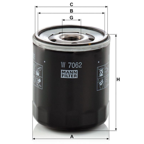 MANN-FILTER &Ouml;lfilter W 7062