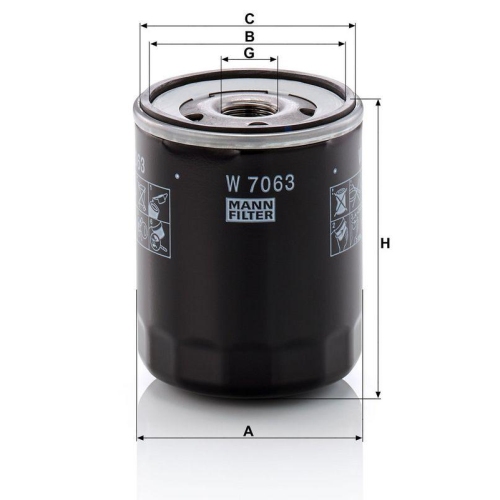 MANN-FILTER &Ouml;lfilter W 7063