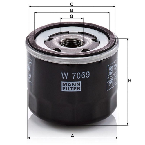 MANN-FILTER &Ouml;lfilter W 7069