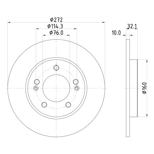 HELLA Bremsscheibe PRO 8DD 355 126-501