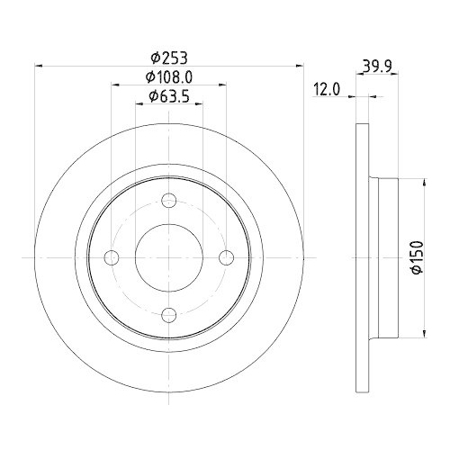 HELLA Bremsscheibe PRO 8DD 355 126-611