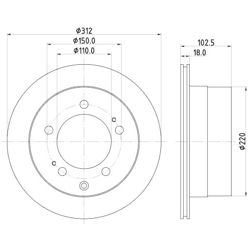 HELLA Bremsscheibe PRO 8DD 355 122-401