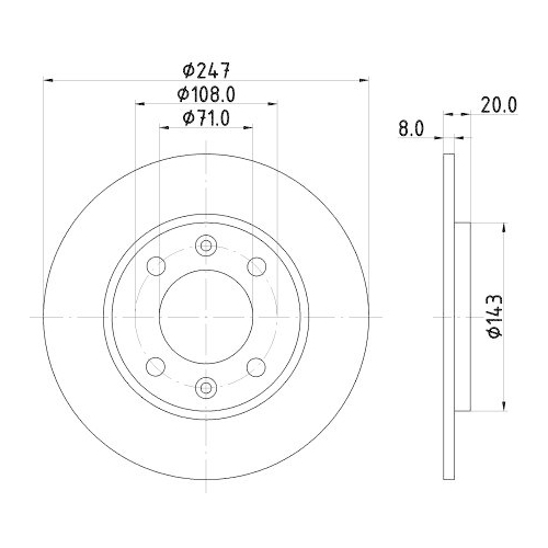 HELLA Bremsscheibe 8DD 355 101-811